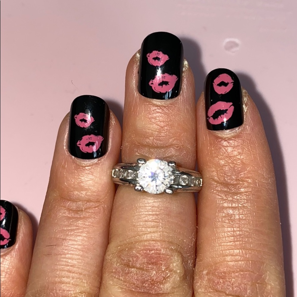 Woman’s promise center stone engagement ring